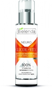 Bielenda NEURO GLICOL + VIT.C kuoriva kasvoseerumi yökäyttöön 30ml